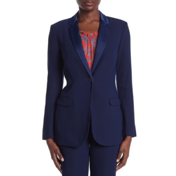 Diane Von Furstenberg Vint Contrast Notch Lapel D2 - Picture 2 of 7